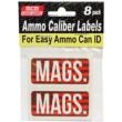 MTM AMMO CALIBER LABELS 8PK MAGS.