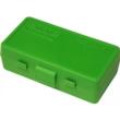 MTM Case-Gard P-50 Ammo Box; Green Polypropylene 50rd