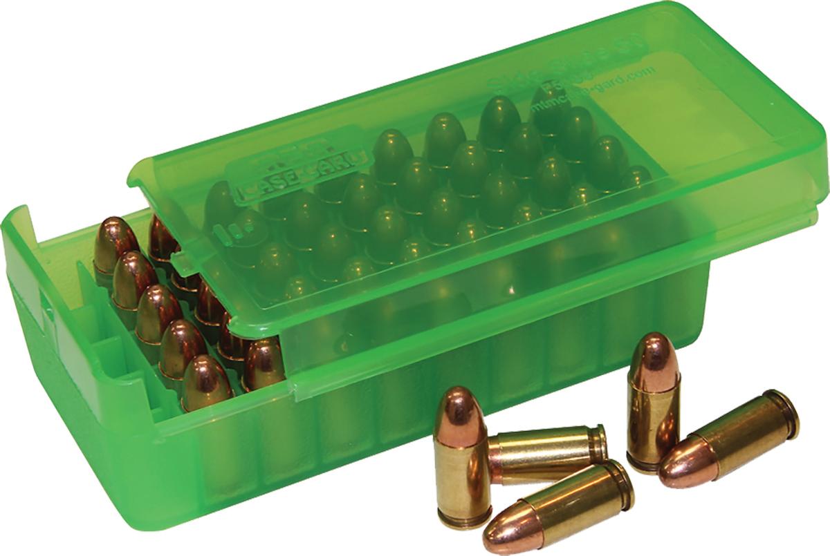 MTM Side Slide Handgun Ammo Box - 9mm Clear-img-0