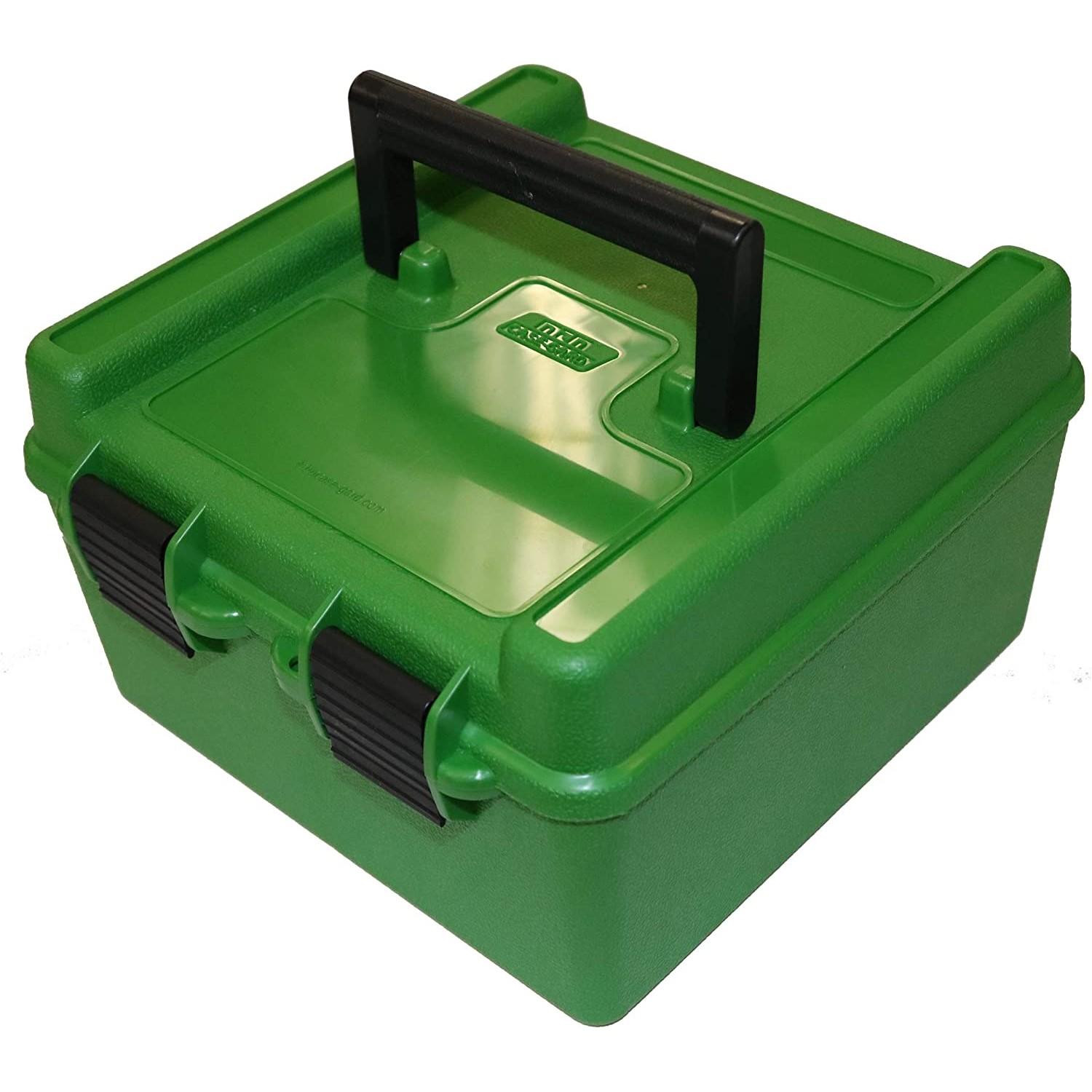 MTM Deluxe R-100 Series Rifle Ammo Box 100 Rounds Green-img-1