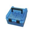 MTM Deluxe Ammo Box 100 Round Handle 22-250 to 458 Win Clr-Blue