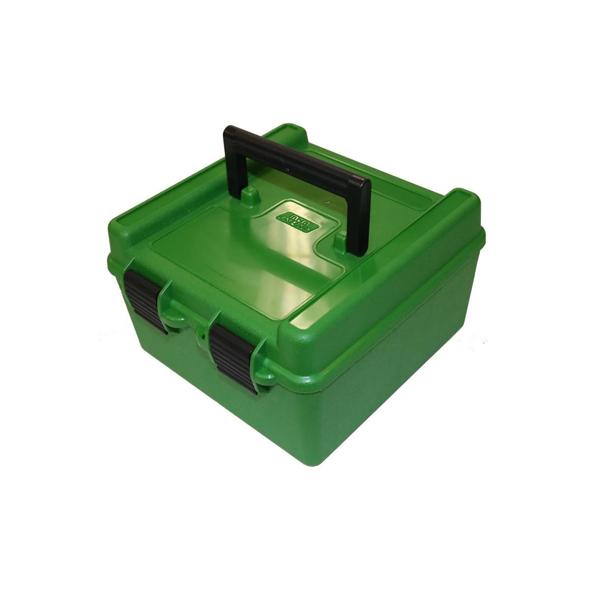 MTM DELUXE AMMO BOX 100 RD HANDLE WSM WSSM ULTRA MAG GREEN