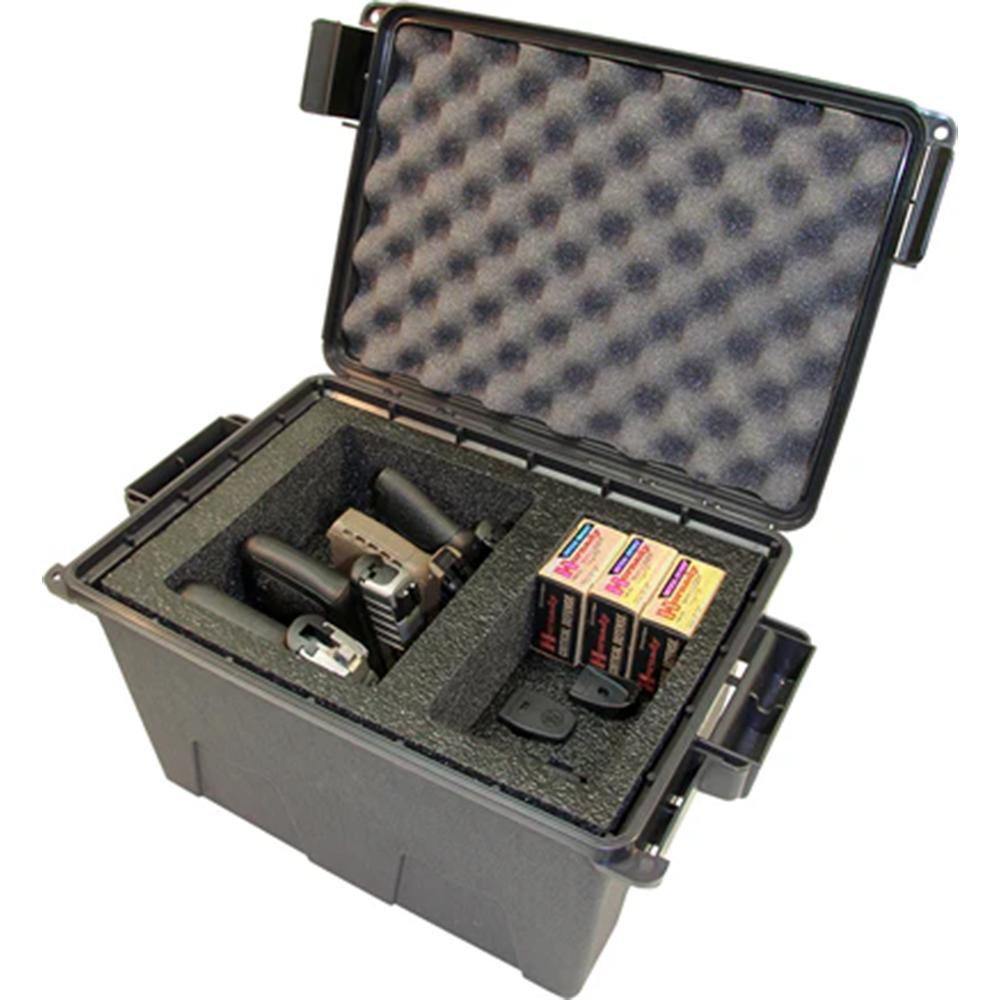 MTM TPC4 Tactical Pistol Case Dark Earth Holds 4 Handguns, Water-Resistant