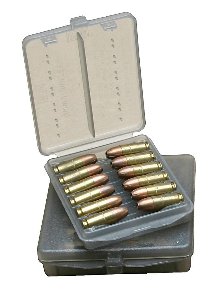 MTM 12 Rounds Case-Gard Ammo Wallet 44 Rem Mag/44 Special Clear Smoke-img-1