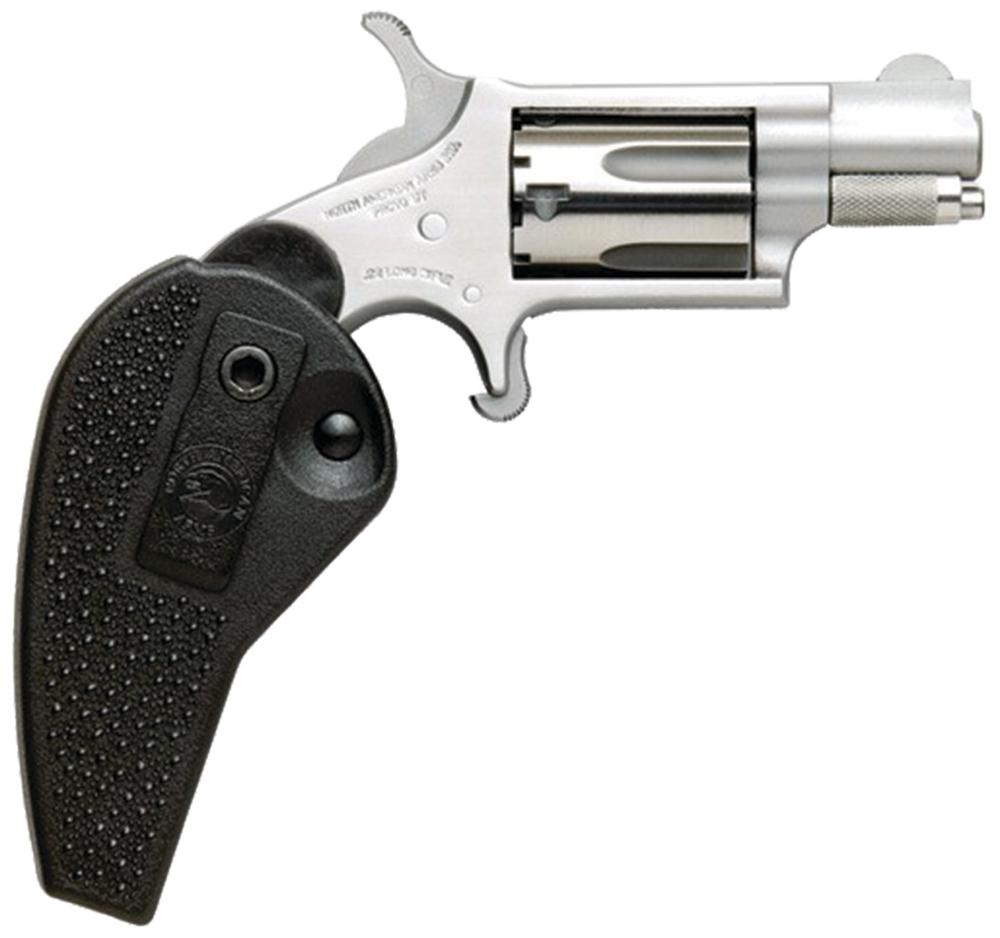 North American Arms NAA Mini Revolver Handgun 22LR 5rd Capacity 1.125" Barrel Silver with Black Grip