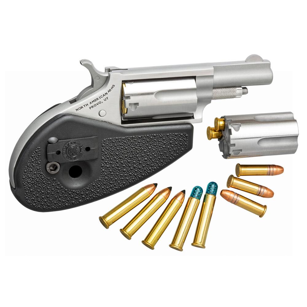 North American Arms NAA .22 Mag Handgun .22 Mag/.22 LR 5rd Capacity 1.125" Barrel with Holster Grip