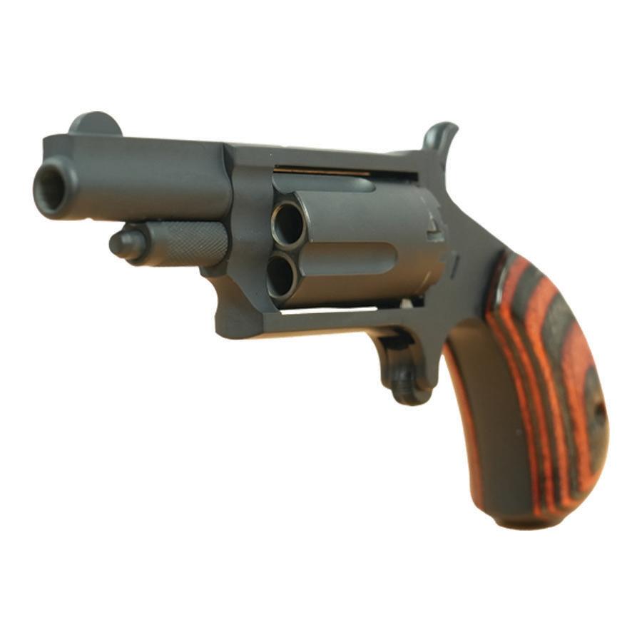 NAA 22M Mini Revolver Handgun .22 Magnum 5rd Capacity 1.625" Barrel Grey Cerakote with Red & Black Grips