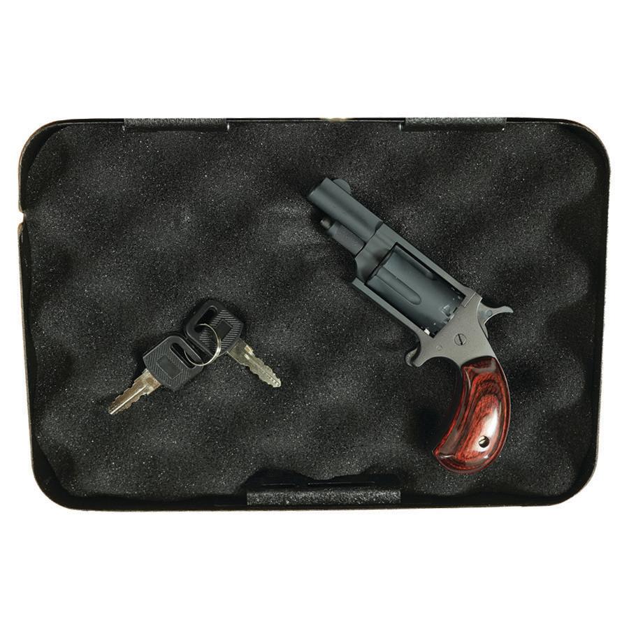 NAA 22M Mini Revolver Handgun .22 Magnum 5rd Capacity 1.625" Barrel Stealth Grey with Rose Grip