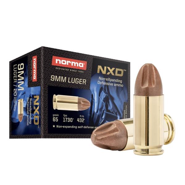 Norma NXD Handgun Ammunition 9mm Luger 65gr NXD 1730 fps 20/ct