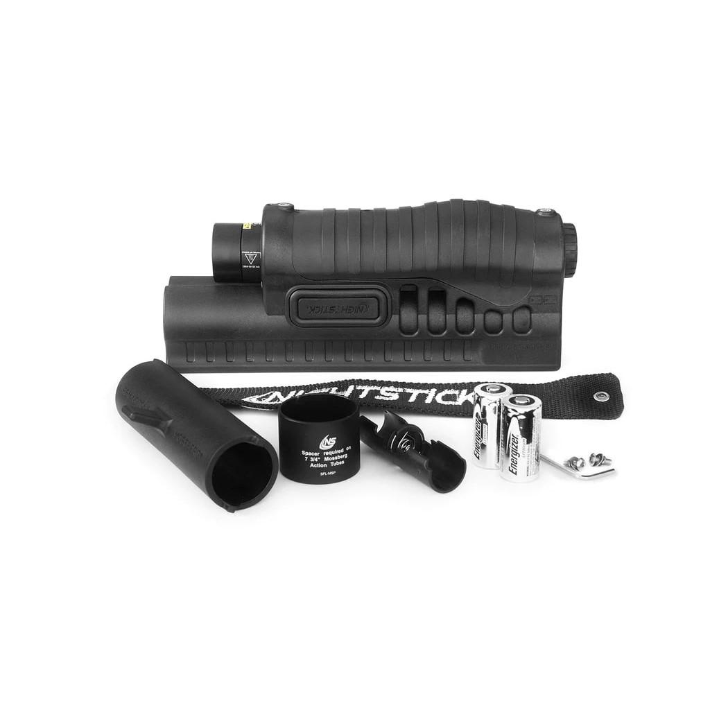 Nightstick Shotgun Forend Light with Green Laser Black for Mossberg 500/590/590A1/Shockwave 1200 Lumens