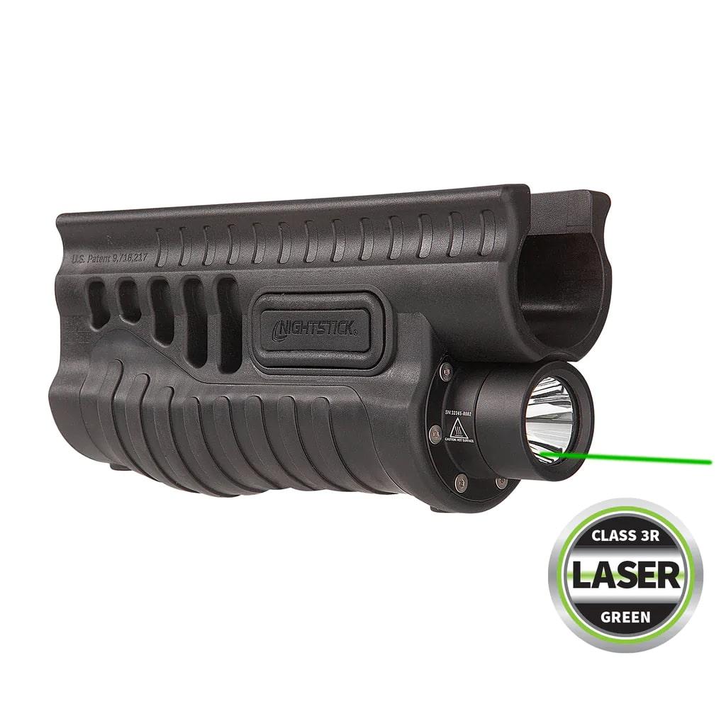 Nightstick Shotgun Forend Light with Green Laser Black for Remington 870/T-img-1