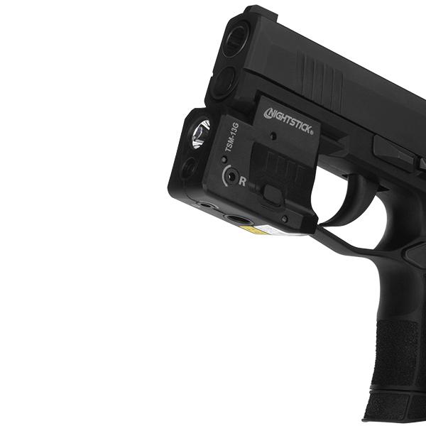 Nightstick Rechargeable Sub-Compact Weapon-Mounted Light w/Green Laser (Fits Sig P365) 150 Lumens