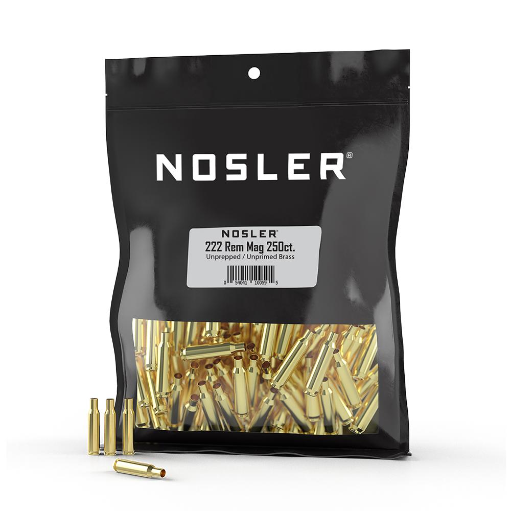 Nosler 222 Remington Magnum Unprimed Bulk Un-prepped Brass 250 Count