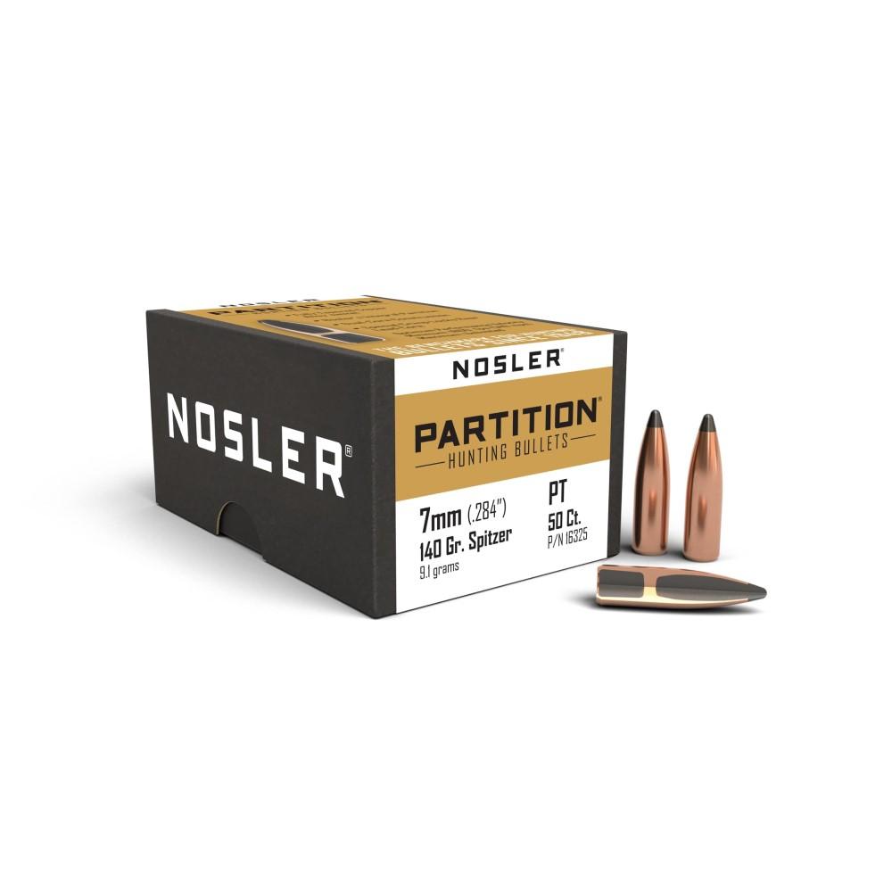 Nosler NOS 16325 7mm 140gr Partition Bullets Spitzer Point 50ct