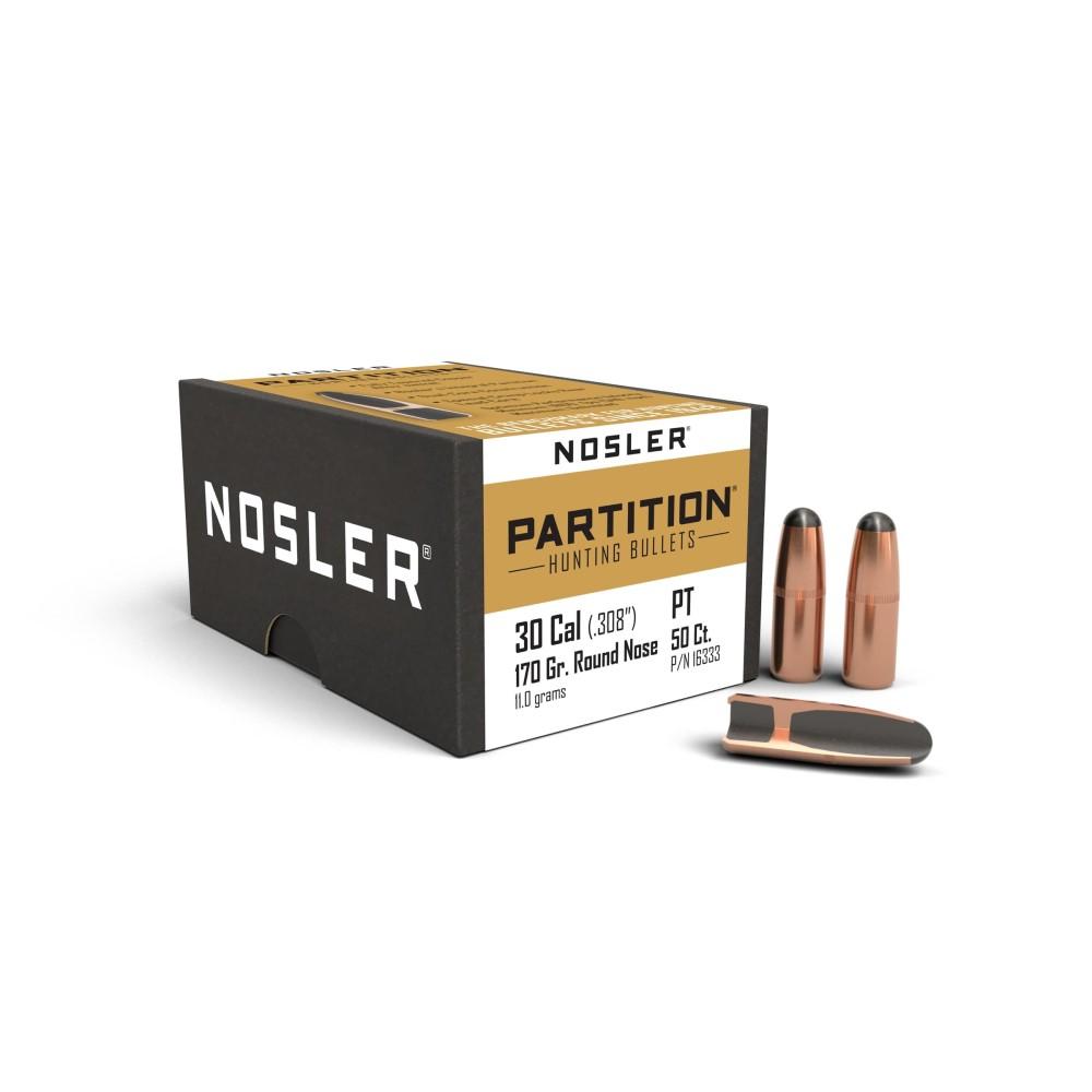 Nosler 30 Caliber 170 Grains RN Partition (Per 50) 16333