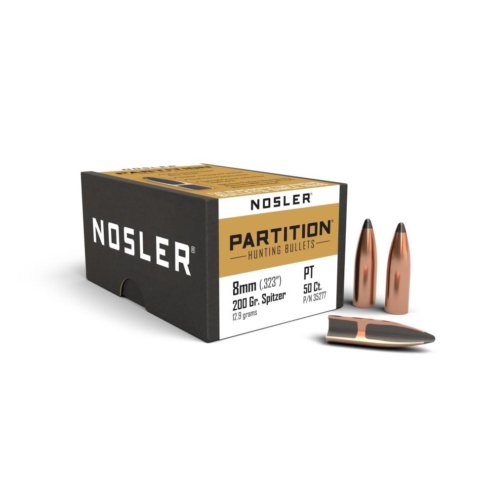 Nosler Partition Rifle Bullets .323 Cal .323" 200 Gr SPT 50/Ct