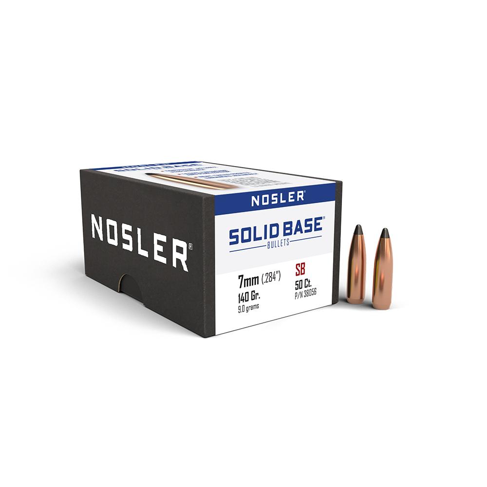 Nosler Solid Base Rifle Bullets 7mm .284" 140 gr 50/ct