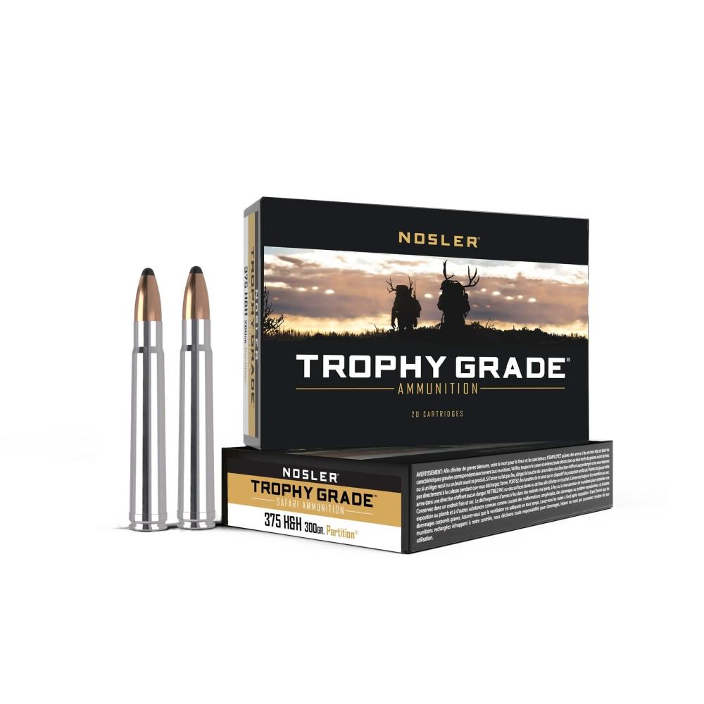 Nosler Safari Rifle Ammunition .375 H&h 300 Gr PT 2450 FPS 20/Ct