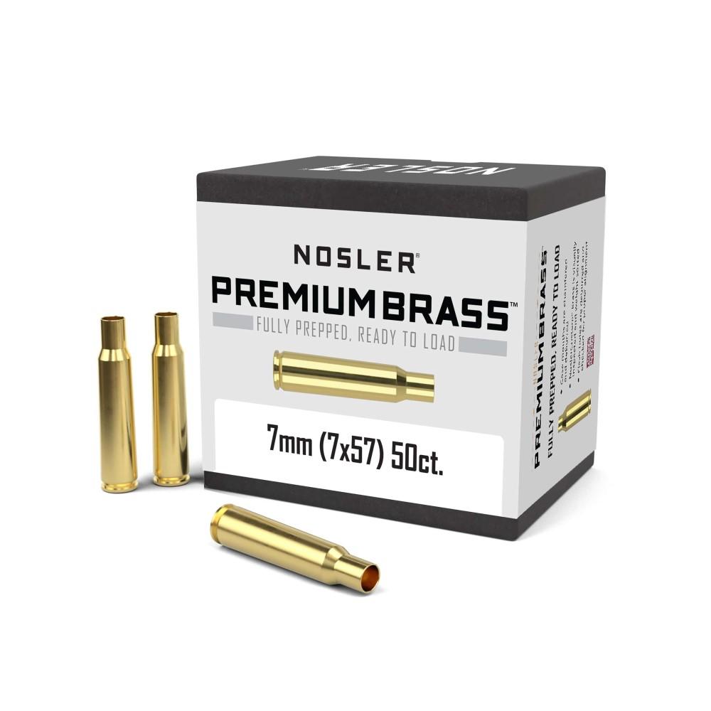 Nosler Unprimed Brass Rifle Cartridge Cases 7X57MM Mauser 50/Ct