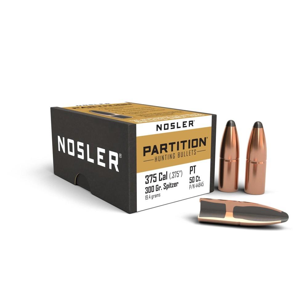 Nosler Partition Rifle Bullets .375 Cal .375" 300 Gr SPT 50/Ct