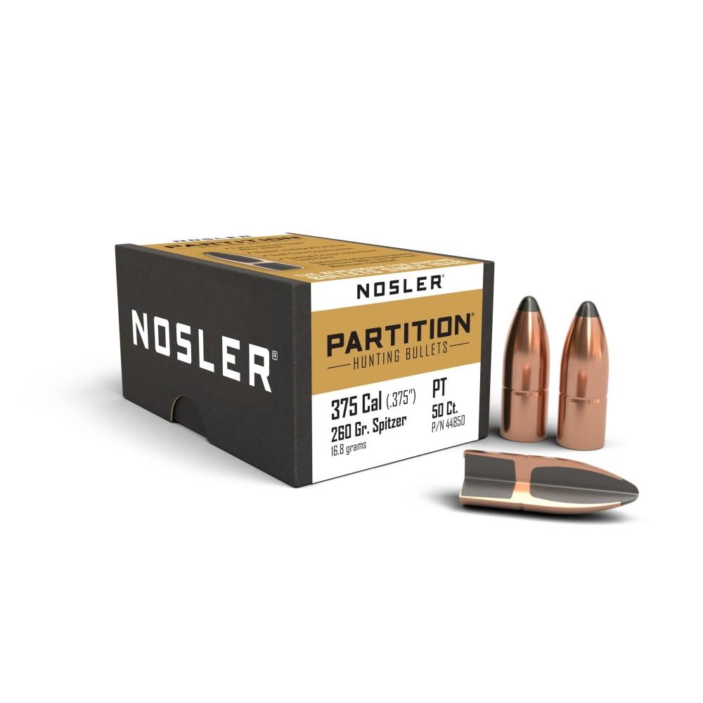 Nosler Partition Bullets .375 Cal .375" 260 Gr SPT 50/Ct