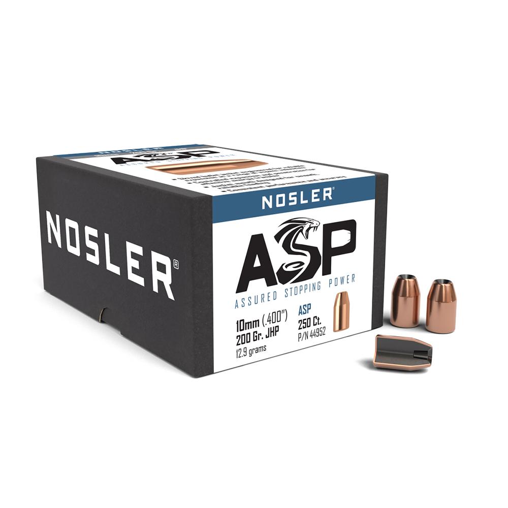 Nosler Sporting Handgun Bullets 10mm .400 200 Grain JHP 250 Count