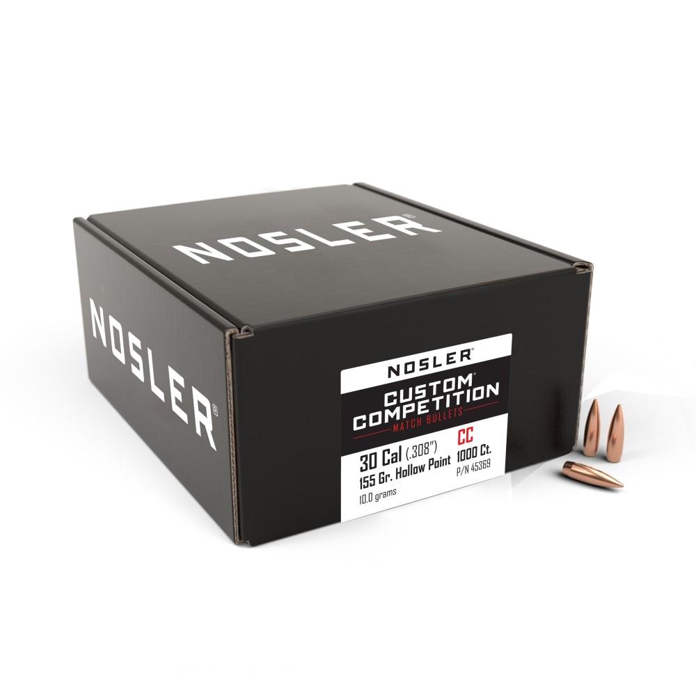 Nosler Custom Competition Bullets .30 cal .308 155 gr HPBT 1000/ct