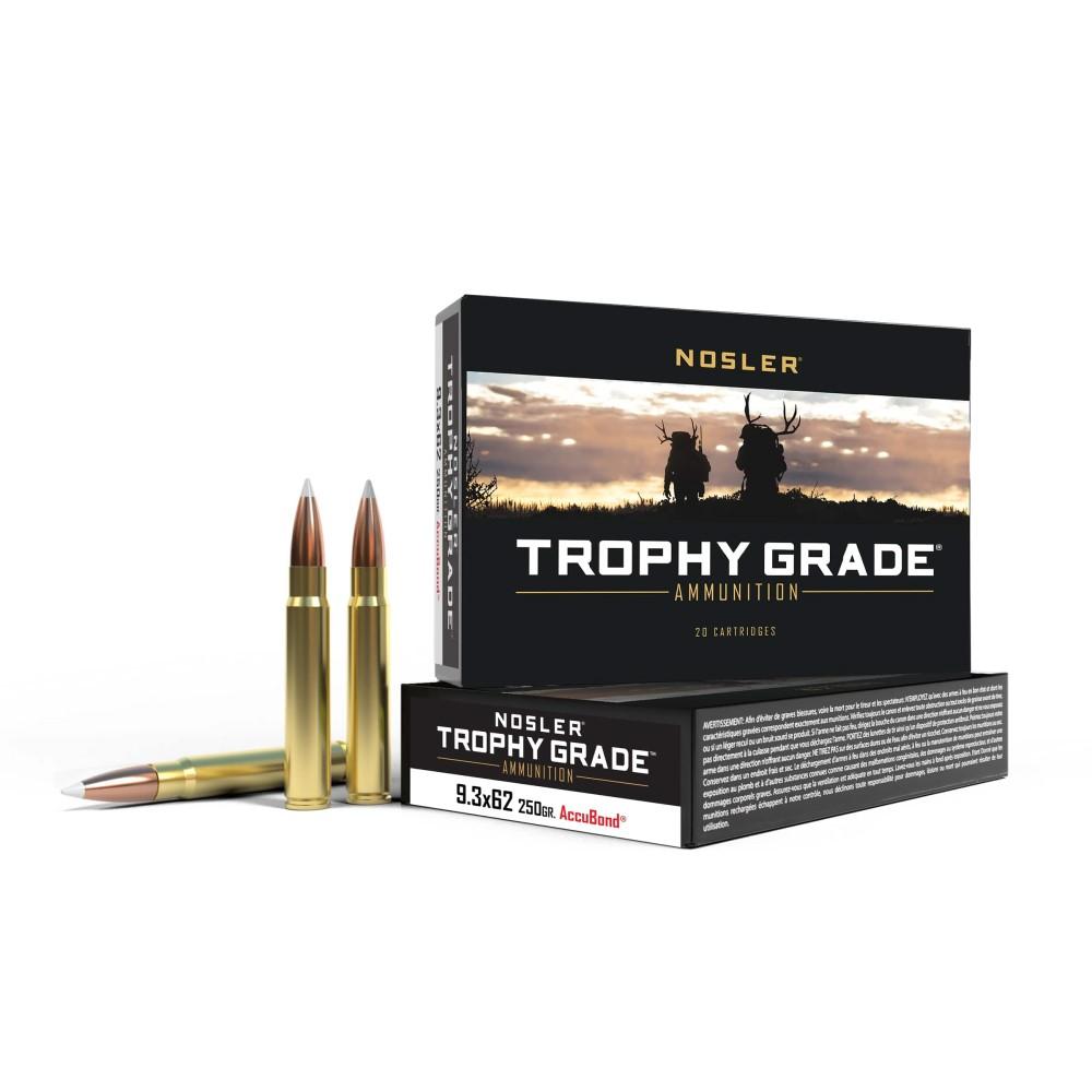 Nosler Trophy Grade Rifle Ammunition .300 Wby MAG MAG 180 Gr AB 3175 FPS 20/Ct