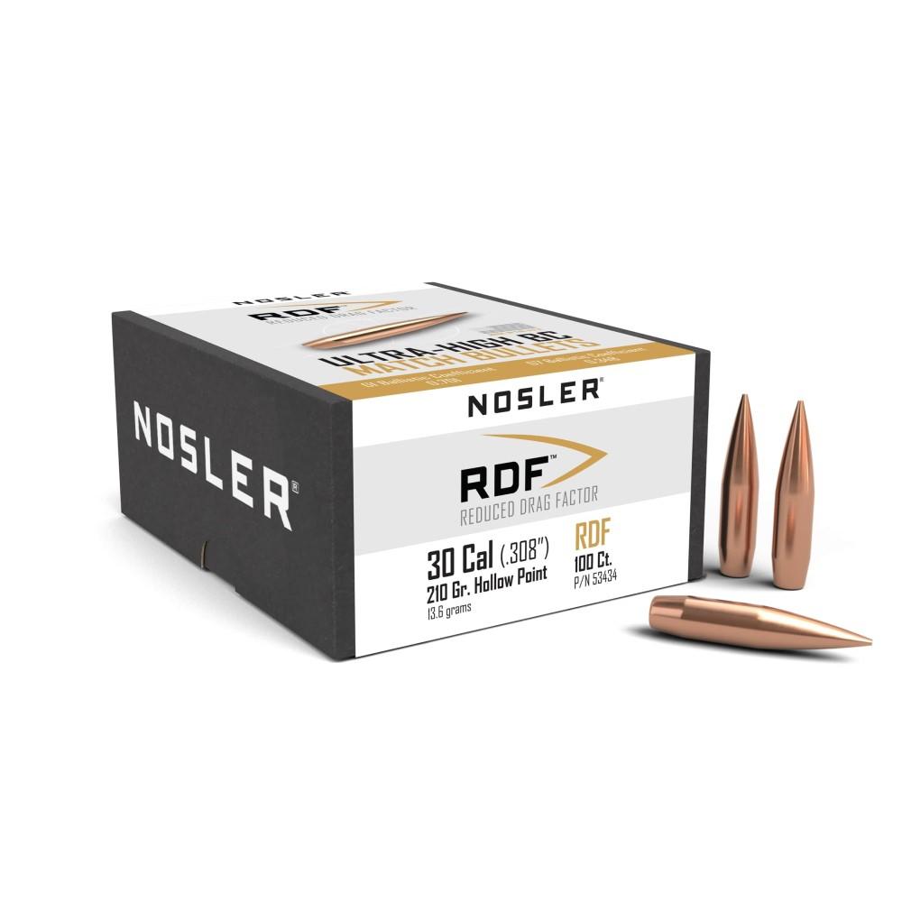Nosler RDF Rifle Bullets .30 Cal .308" 210 Gr HPBT 100/Ct