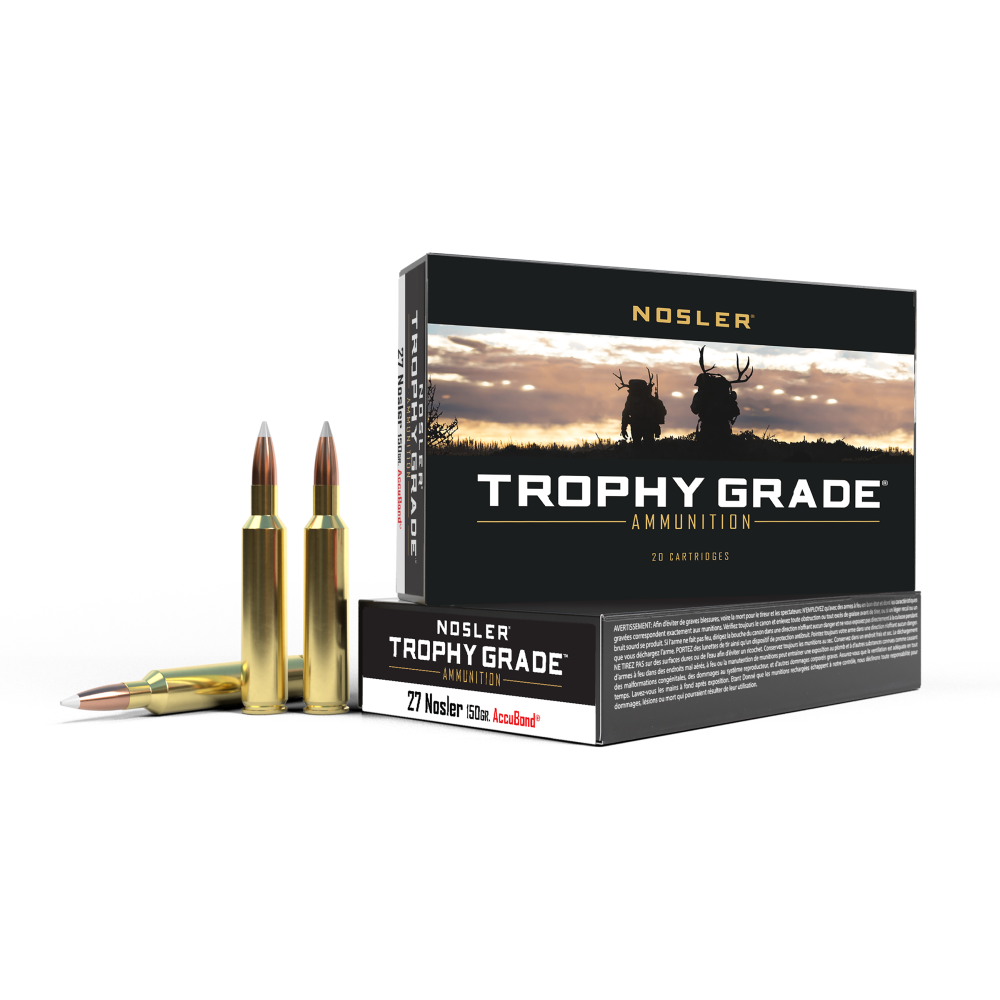 Nosler Trophy Grade Rifle Ammunition 27 Caliber 150 gr. AccuBond 20 rd.