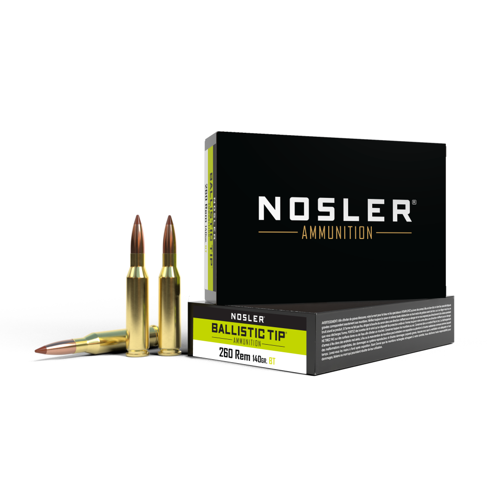 Nosler Ballistic Tip Rifle Ammunition 260 Rem. 140