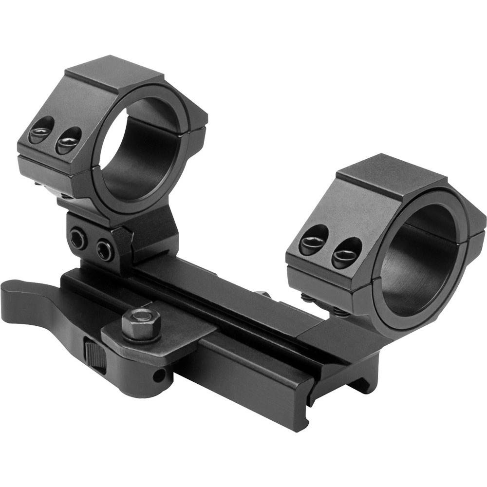 Ncstar AR-15 Integral Rings & Base Cantilever Scope Mount QR Weaver Style / Rear Ring 30MM & 1" Inserts