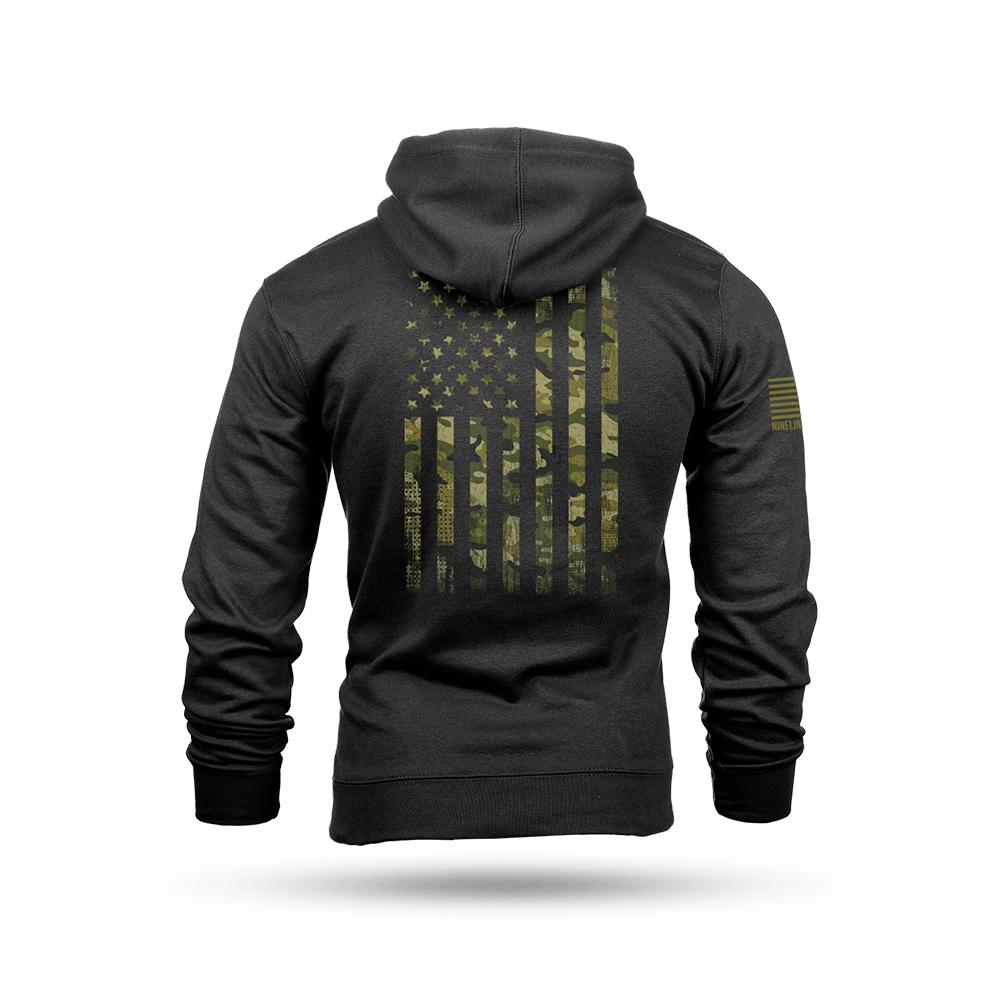 Nine Line American Camo Hooded Sweatshirt Black XL Hoody