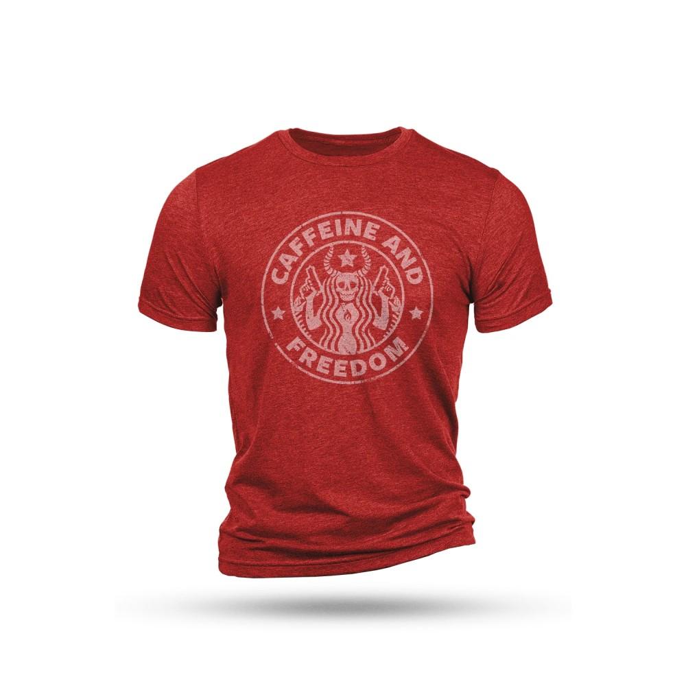 Nine Line Caffeine and Freedom T-Shirt Red XL
