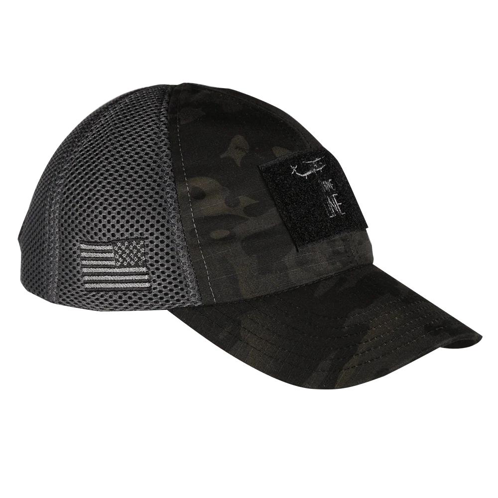 Nine Line Dark American Made Mesh Back Hat with Dropline - Nine Line Apparel