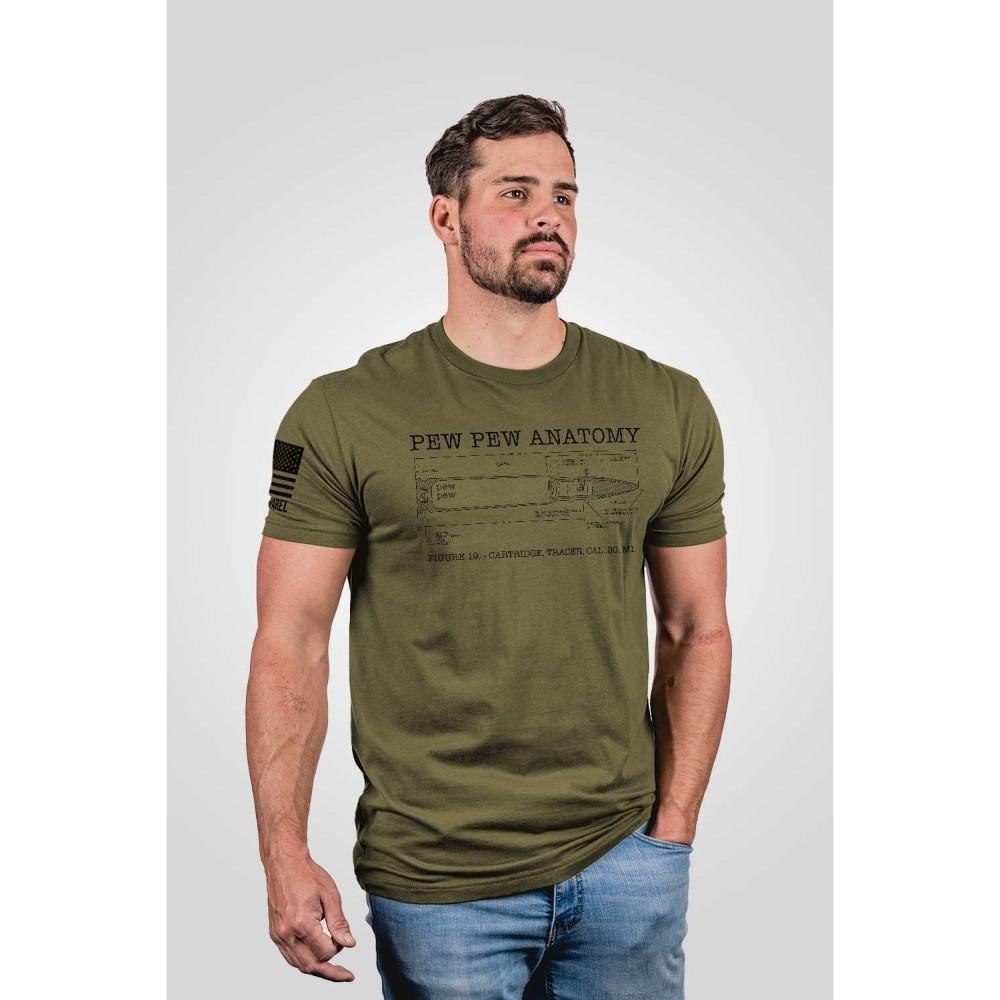Nine Line Pew Pew Anatomy Short Sleeve Shirt Triblind Military Green 3XL