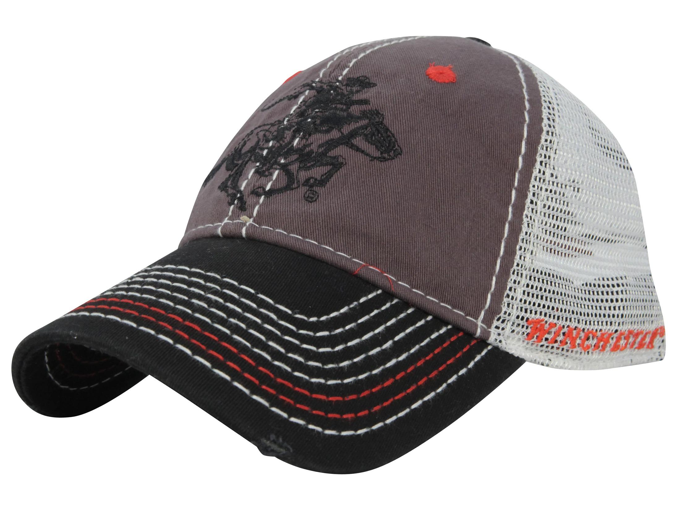 Outdoor Cap Grey/Black Mesh Back w/Winchester Logo Flat-img-0