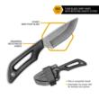 Outdoor Edge Pivot Knife  Drop-Point  Black  W/ Sheath