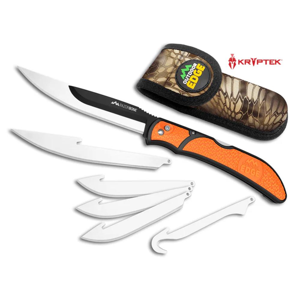 Outdoor Edge Razorbone Knife Orange 6 Blades
