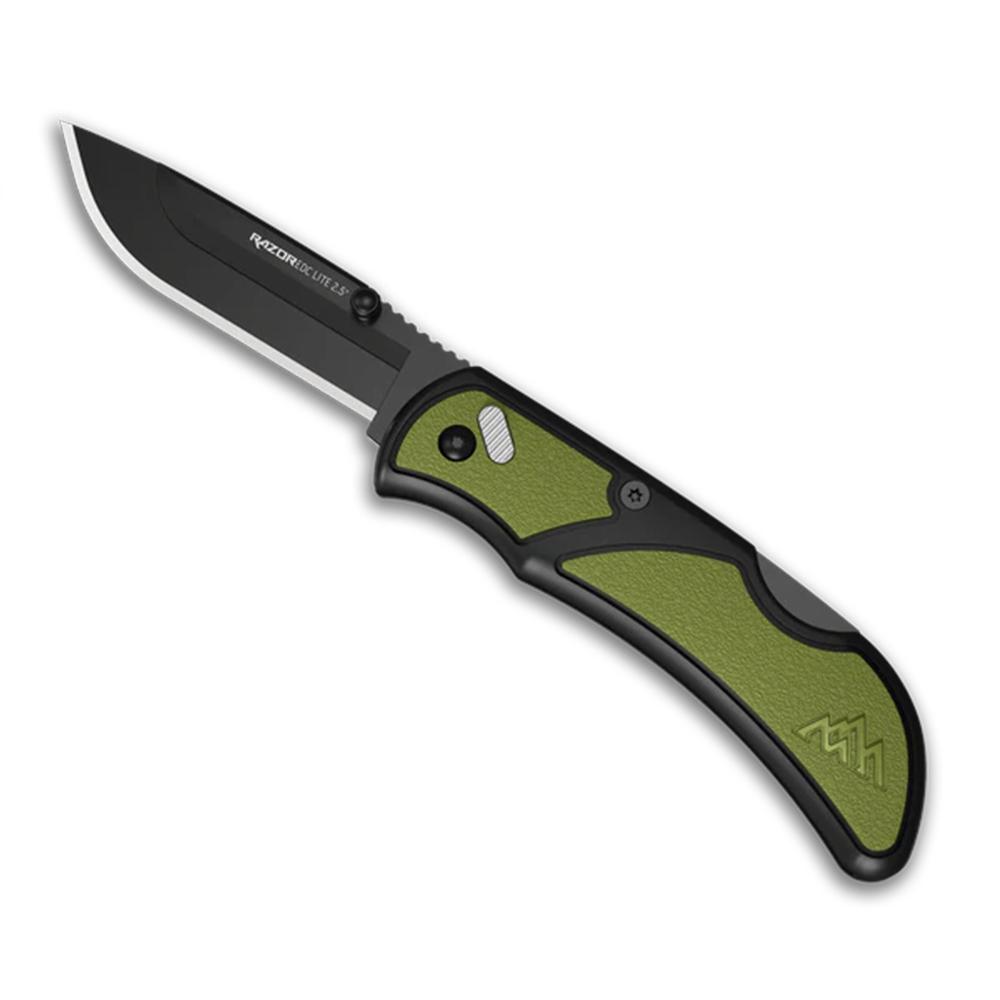 Outdoor Edge 2.5'' Razor-Edc Lite Knf Olive Drab 2 Blk Drop Point Blades