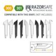 Outdoor Edge 3.0'' Razor-Edc Lite Knife Blue  4 Stainless Drop Point Blades