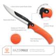Outdoor Edge Razormax Knife Black  3 Stainless Srop Point 3 Stainless Bone