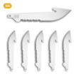 Outdoor Edge 3.0'' Drop-Point Blade Pack  50% Serr.  Stainless  6 Blades