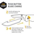 Outdoor Edge 3.0'' Utility Blade Pack  Stainless  6 Blades