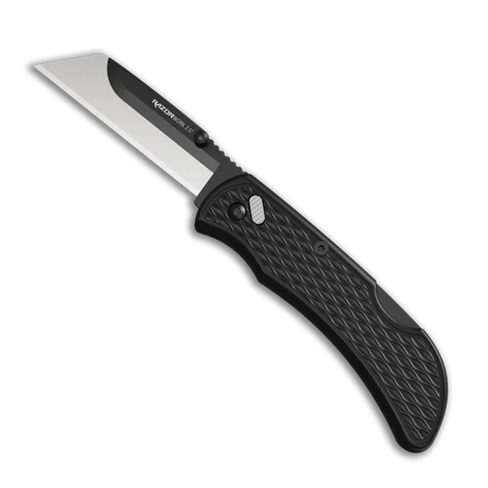 Outdoor Edge 2.5'' Razor-Work Knife Black 2 Stainless Utility Blades