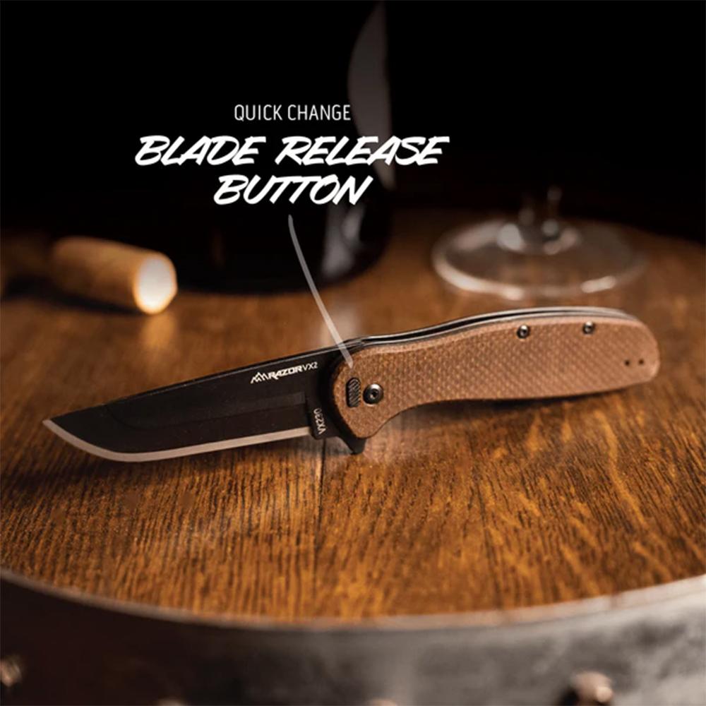 Outdoor Edge Razor VX2 Folding Knife - 3" Drop Point Blade view 3