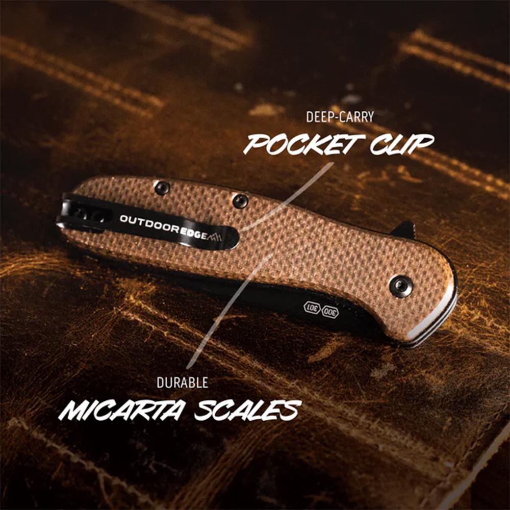 Outdoor Edge Razor VX2 Folding Knife - 3" Drop Point Blade view 4