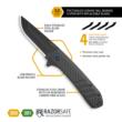Outdoor Edge Razor VX4 Knf Crbn Weave Over G-10 W/ Blk Drp Pnt Crmc Brngs