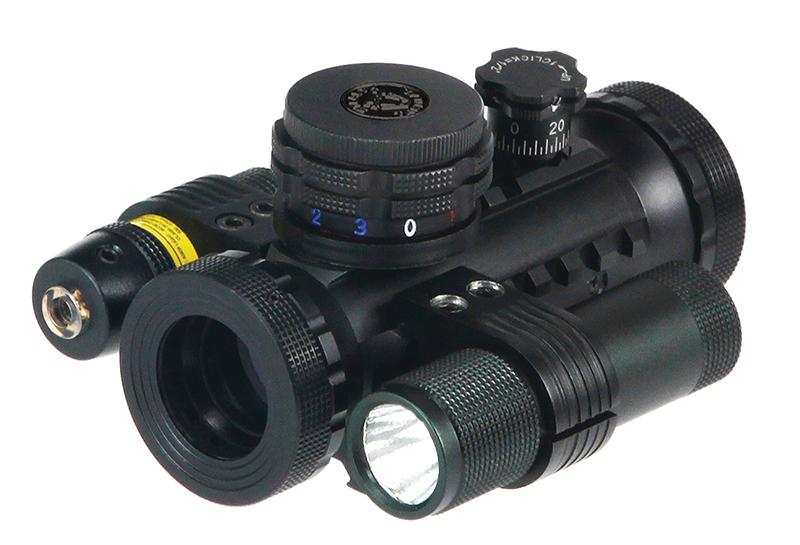 BSA Stealth Tactical Illuminated Sight w/Laser and Light - Red Green -img-0