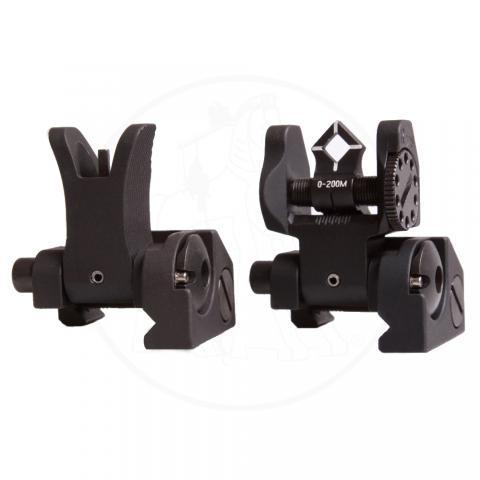 Troy Industries Micro Sight Set - M4 Front & Dioptic Rear -Black-img-1